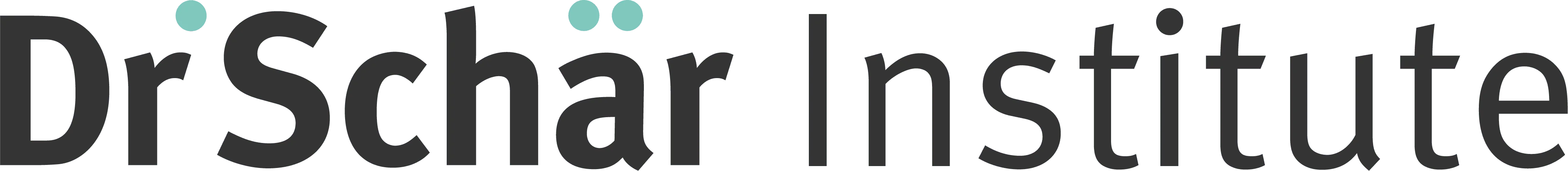Logo de l’Institut Dr. Schär en caractères foncés sur fond blanc